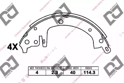 Комлект тормозных накладок DJ PARTS BS1309